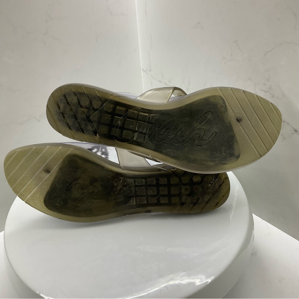 Coach Clear gray Jelly Flip Flops Size 5 - 8 - Picture 8 of 12